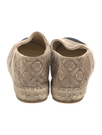 Chanel Interlocking CC Logo Velvet Espadrilles