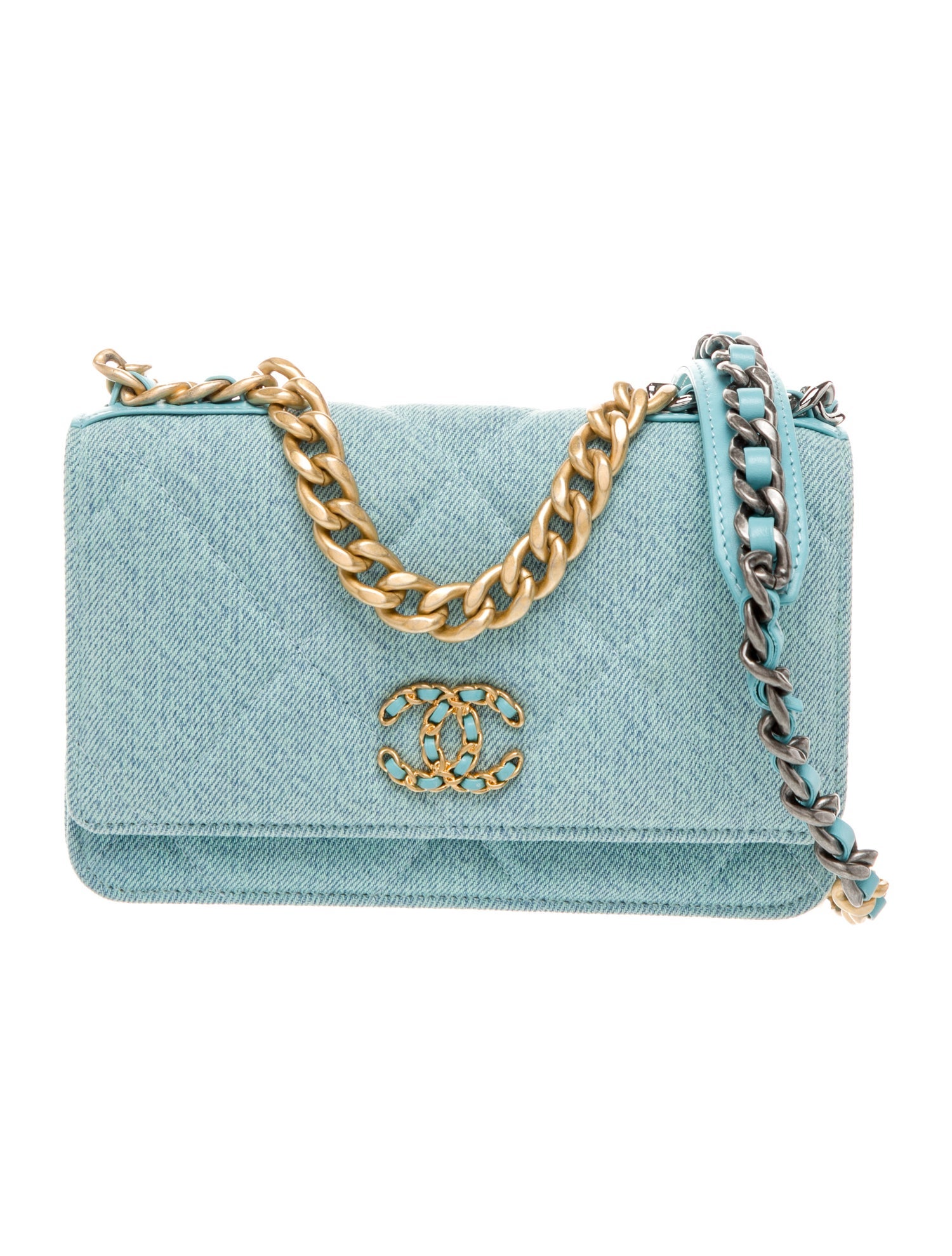 Chanel Denim 19 Wallet On Chain
