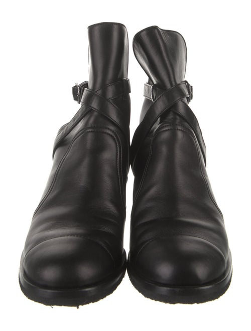 Chanel 2014 Interlocking CC Logo Moto Boots