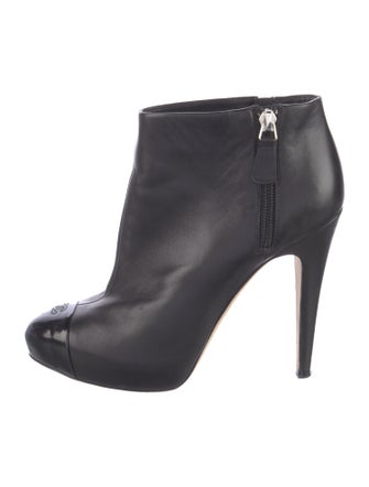 Chanel Interlocking CC Logo Lambskin Boots