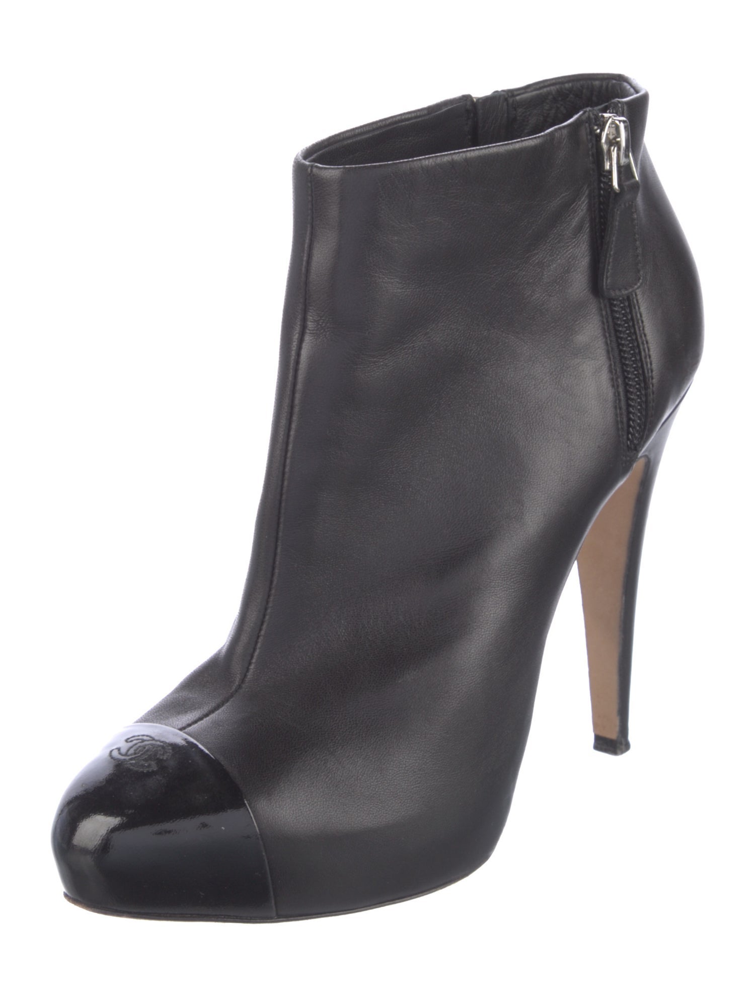 Chanel Interlocking CC Logo Lambskin Boots