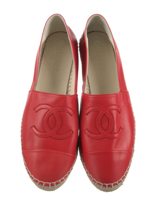 Chanel Interlocking CC Logo Lambskin Espadrilles