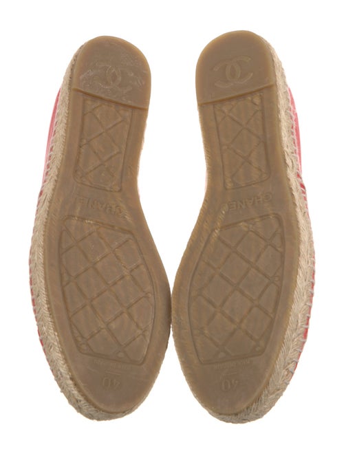 Chanel Interlocking CC Logo Lambskin Espadrilles