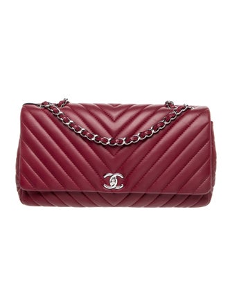 Chanel Surpique Chevron Flap Bag