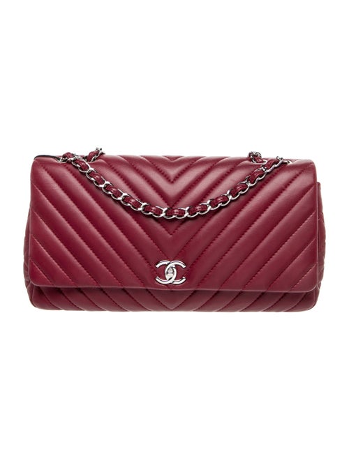 Chanel Surpique Chevron Flap Bag