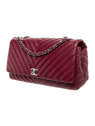 Chanel Surpique Chevron Flap Bag