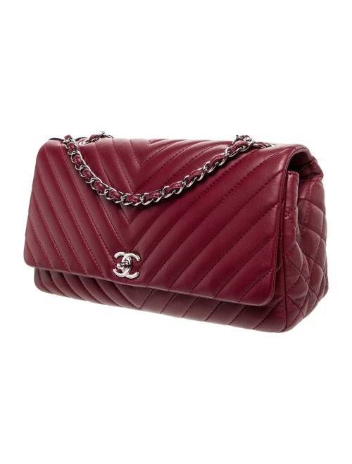Chanel Surpique Chevron Flap Bag