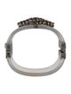 Chanel Strass & Resin CC Hinged Bangle