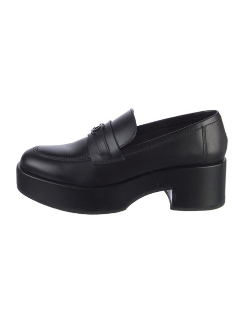 Chanel Interlocking CC Logo Leather Loafers