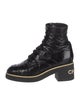 Chanel 2021 Interlocking CC Logo Combat Boots