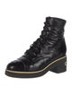 Chanel 2021 Interlocking CC Logo Combat Boots
