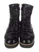 Chanel 2021 Interlocking CC Logo Combat Boots