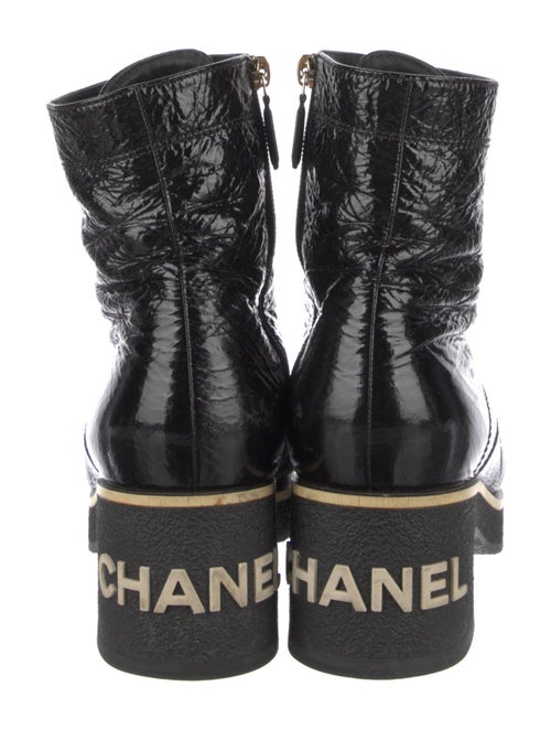 Chanel 2021 Interlocking CC Logo Combat Boots