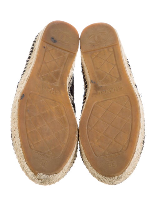 Chanel Interlocking CC Logo Tweed Espadrilles