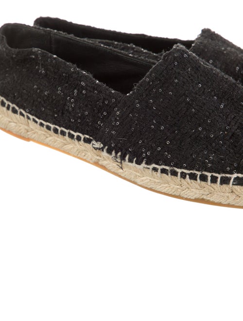 Chanel Interlocking CC Logo Tweed Espadrilles