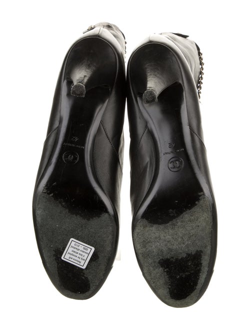 Chanel Interlocking CC Logo Leather Boots