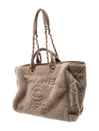 Chanel Medium Shearling Deauville Shopping Bag