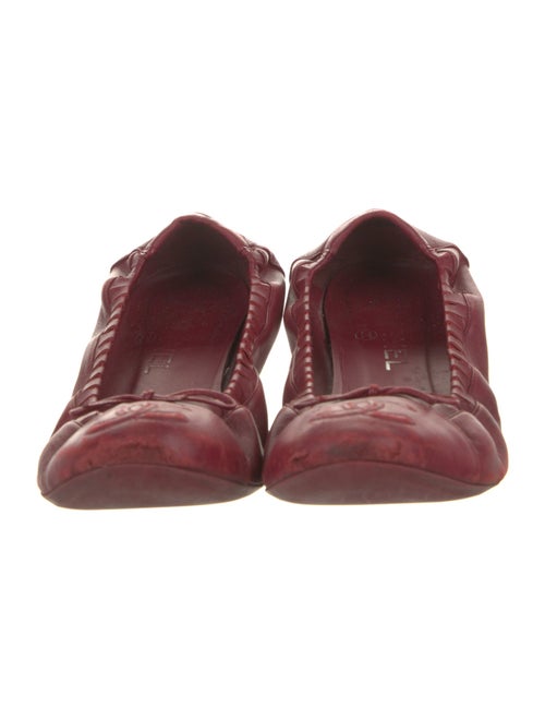 Chanel Interlocking CC Logo Leather Ballet Flats