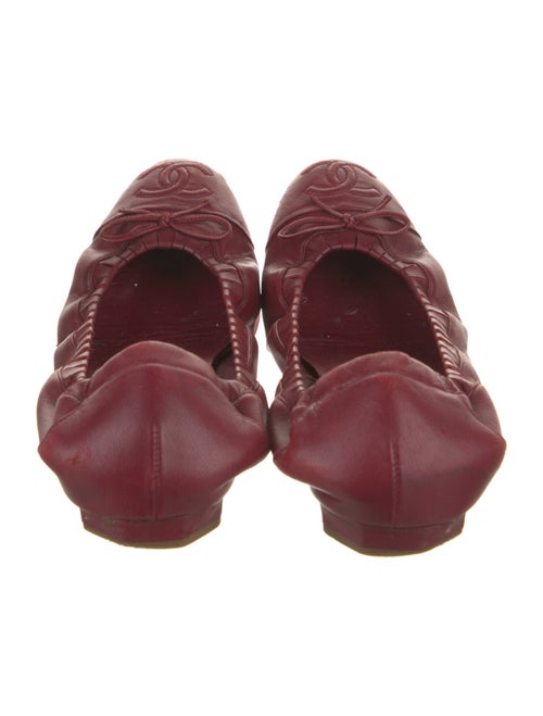 Chanel Interlocking CC Logo Leather Ballet Flats