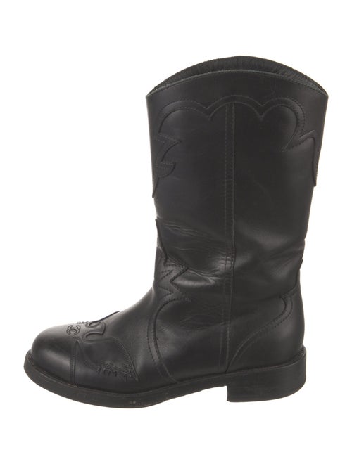 Chanel 2014 Interlocking CC Logo Western Boots