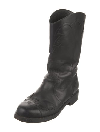 Chanel 2014 Interlocking CC Logo Western Boots