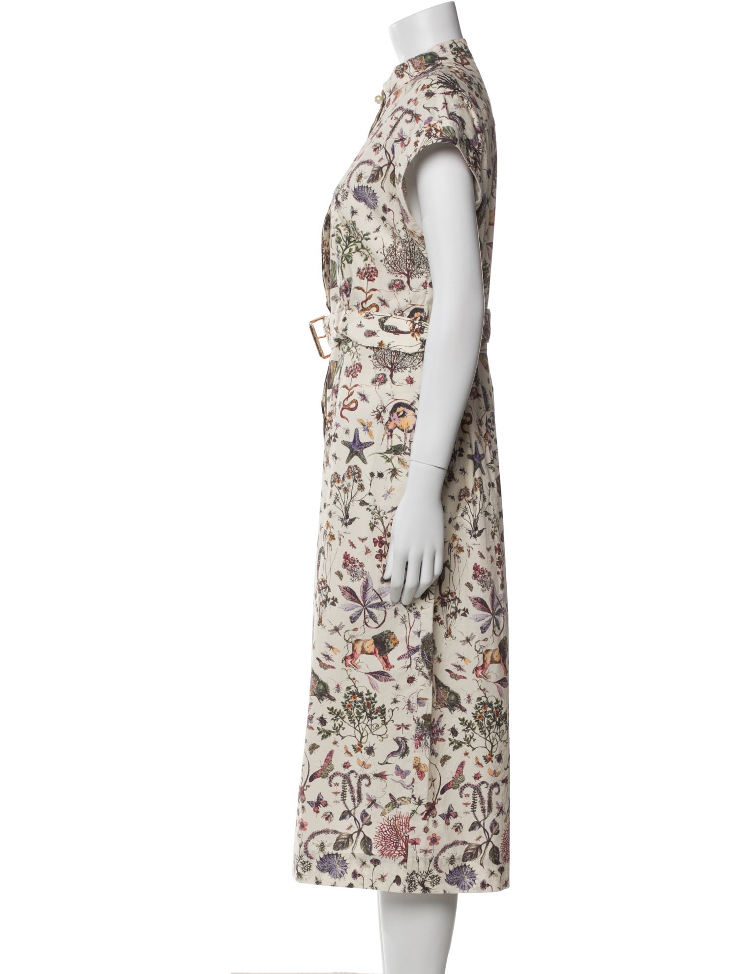 Christian Dior Floral Print Midi Length Dress