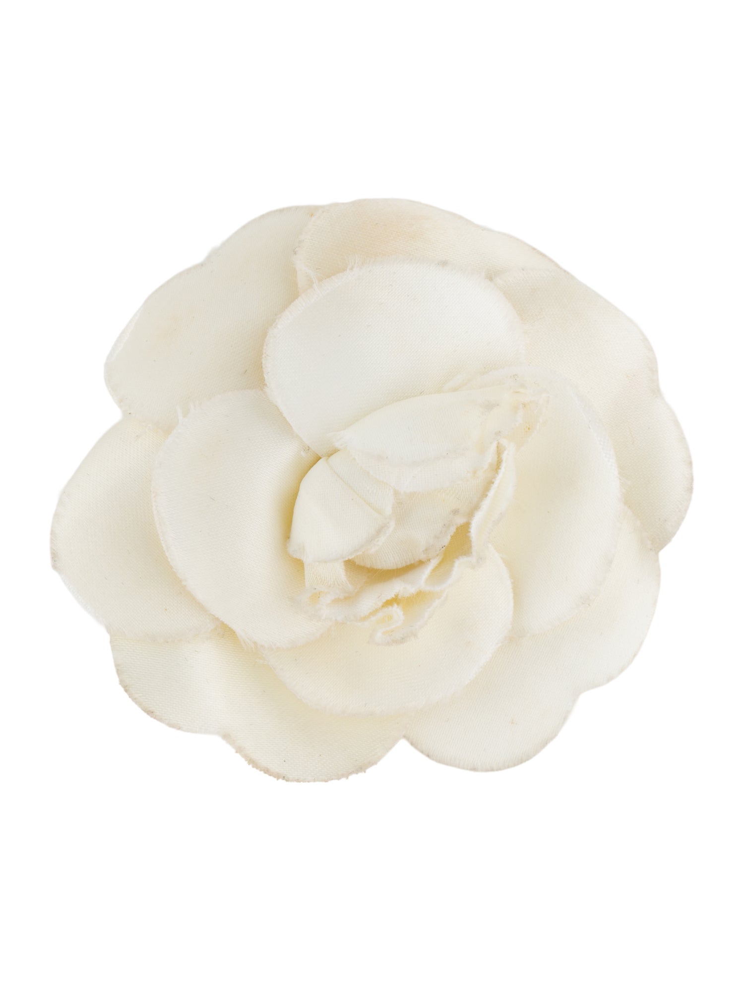 Chanel Vintage Silk Camelia Brooch