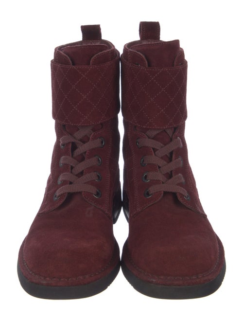 Chanel 2014 Interlocking CC Logo Combat Boots
