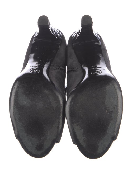 Chanel Interlocking CC Logo Suede Boots