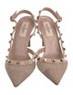 Valentino Pizzo Pois Rockstud Accents Slingback Pumps