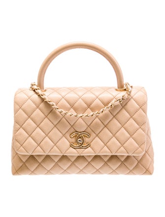 Chanel Small Python-Trimmed Coco Handle Bag
