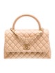 Chanel Small Python-Trimmed Coco Handle Bag