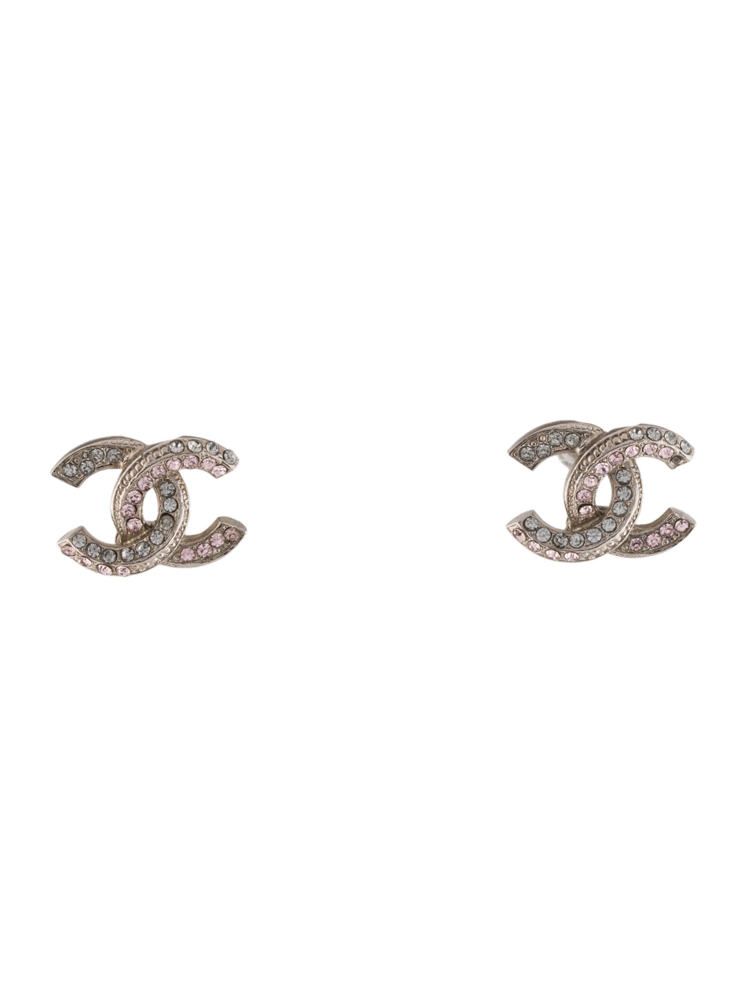 Chanel Strass CC Stud Earrings
