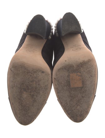 Chanel Interlocking CC Logo Suede Lace-Up Boots