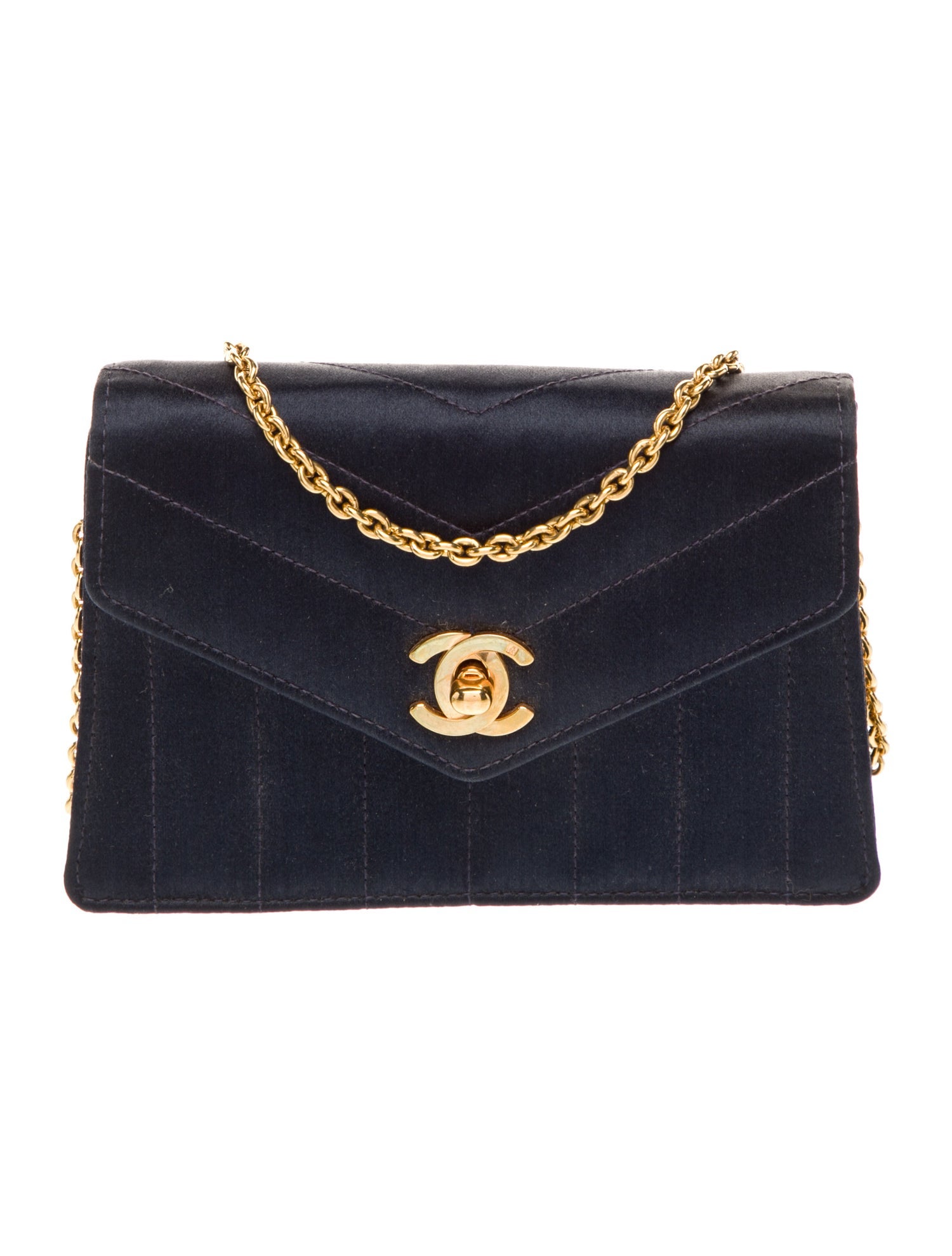 Chanel Satin Chevron Mini Flap Bag