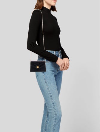 Chanel Satin Chevron Mini Flap Bag