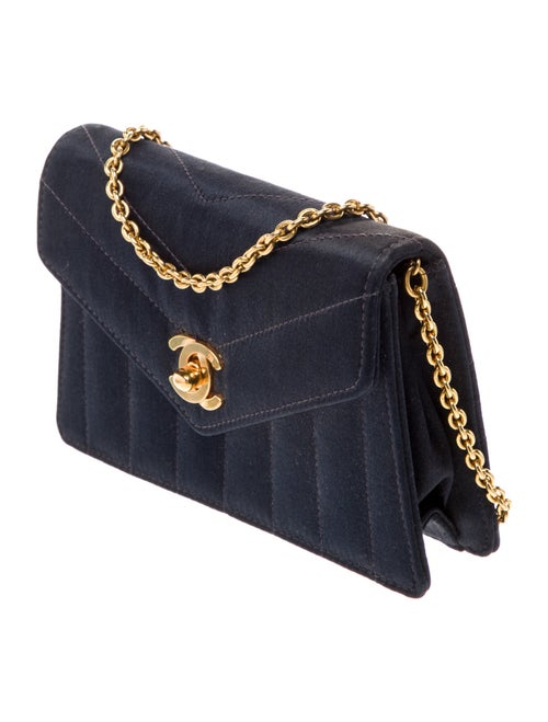 Chanel Satin Chevron Mini Flap Bag