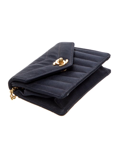 Chanel Satin Chevron Mini Flap Bag