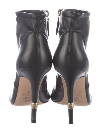 Chanel Interlocking CC Logo Leather Boots