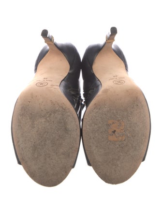 Chanel Interlocking CC Logo Leather Boots