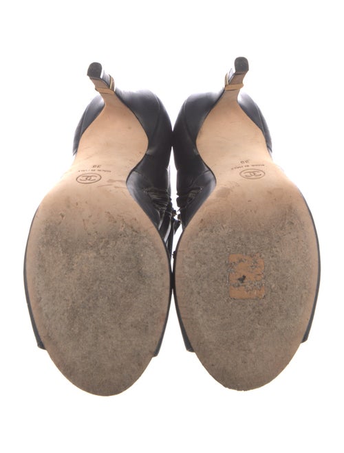 Chanel Interlocking CC Logo Leather Boots