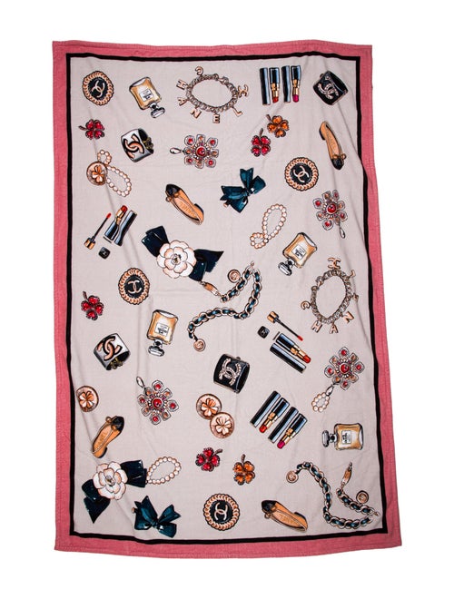 Chanel Graphic Print Beach Towel