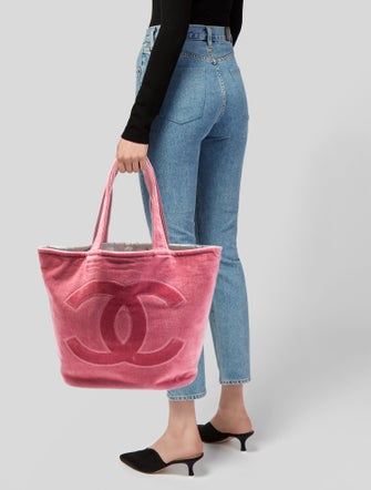 Chanel Terry CC Beach Tote w/ Pouch