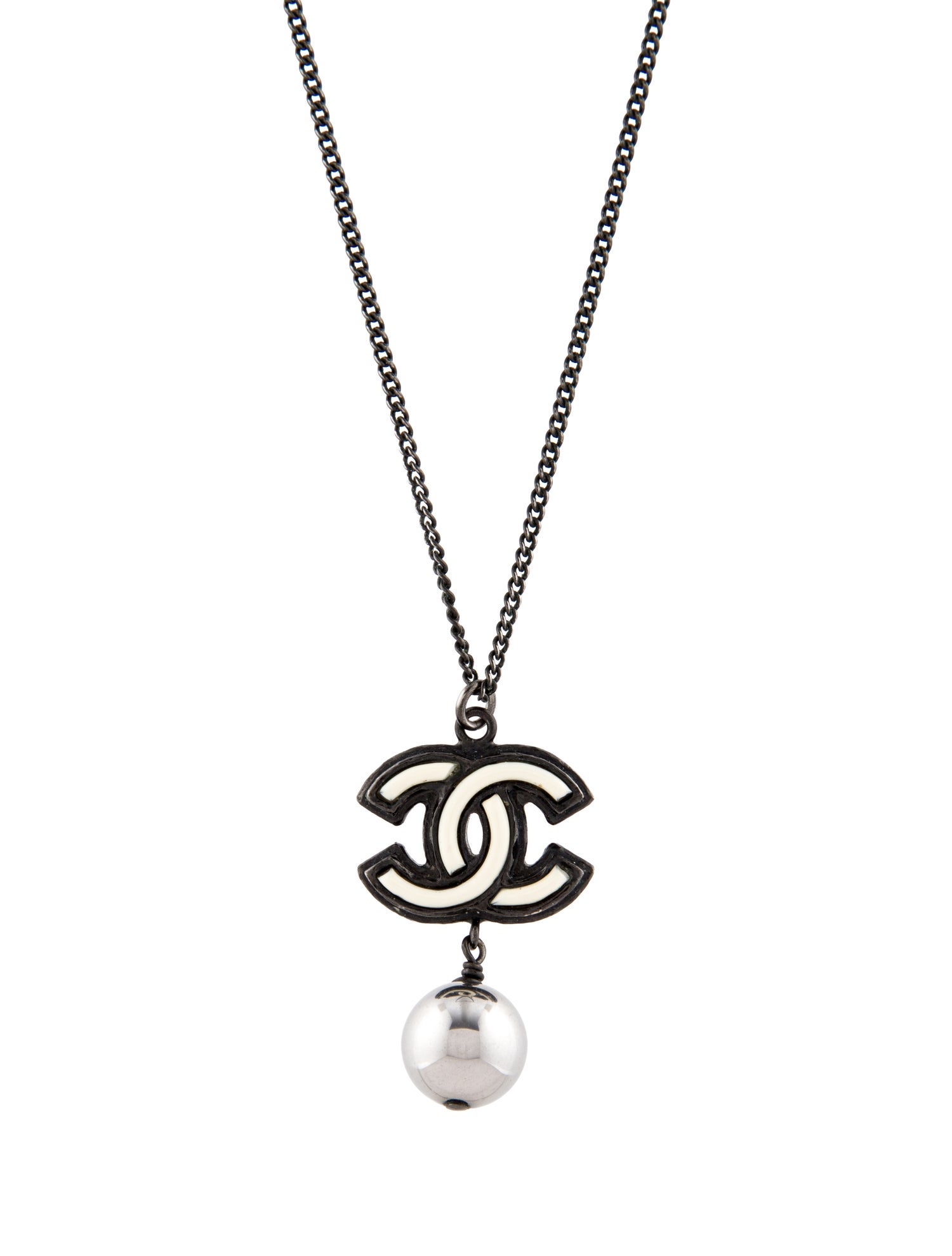Chanel Resin CC Pendant Necklace
