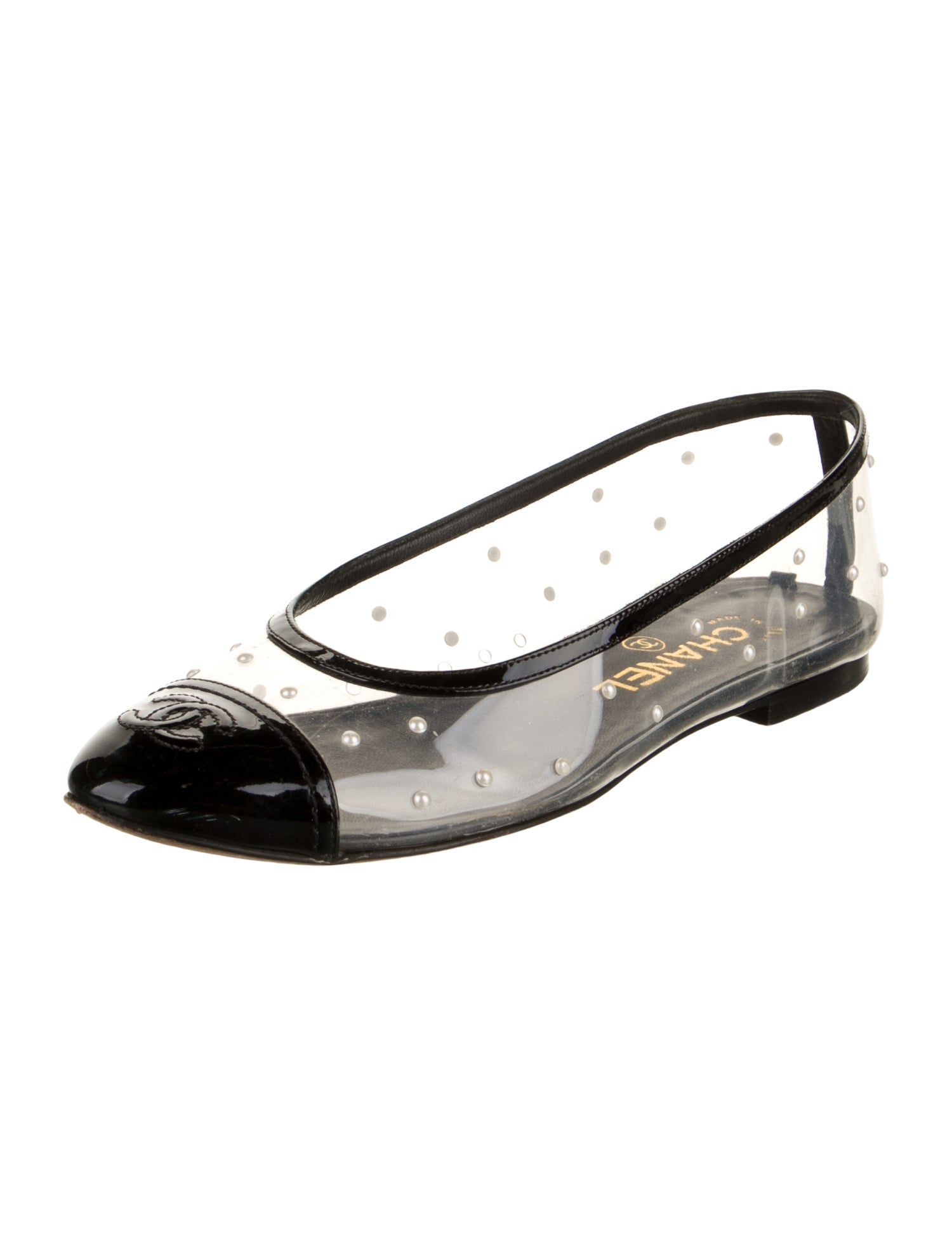Chanel Interlocking CC Logo Ballet Flats