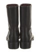 Chanel Interlocking CC Logo Leather Rain Boots