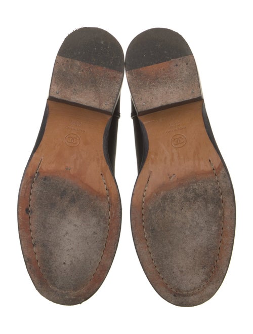 Chanel Interlocking CC Logo Leather Rain Boots