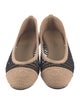 Chanel Interlocking CC Logo Raffia Flats