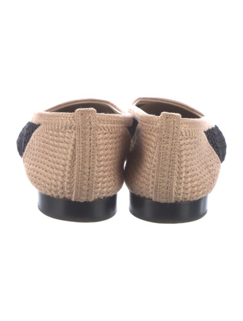 Chanel Interlocking CC Logo Raffia Flats