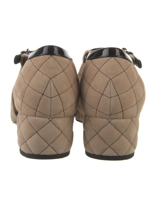 Chanel Interlocking CC Logo Suede D'Orsay Pumps